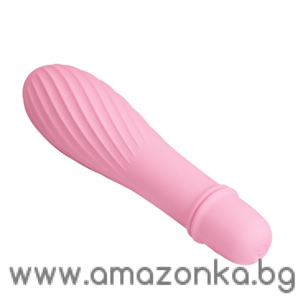 Силиконов мини вибратор с 10 функции PRETTY LOVE SOLOMON BABY PINK – 12.3 см