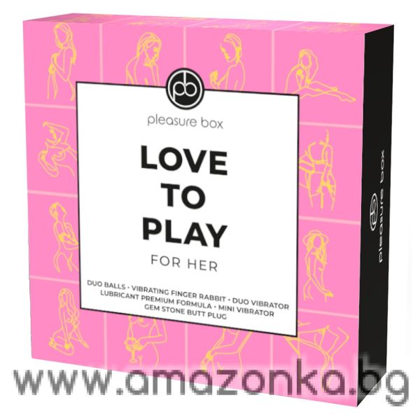Луксозен еротичен подаръчен комплект с разнообразни секс играчки Love To Play For Her (9 части)