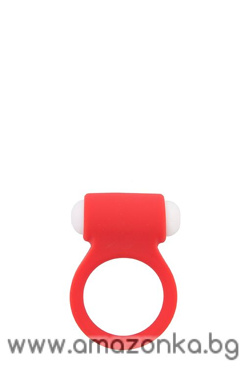 Вибриращ пръстен ''Lit-up silicone stimu-ring - 3 RED ''