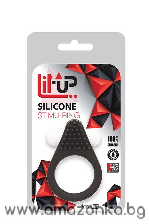 Вибриращ пръстен ''Lit-up silicone stimu-ring - 1 BLACK