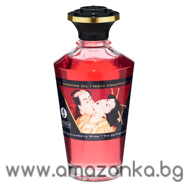Shunga - Aphrodisiac Warming Oil Sparkling Strawberry Wine 100 ml