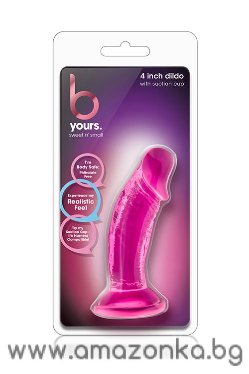 Малко дилдо &quot;B YOURS SWEET N SMALL DILDO PINK&quot; 9см