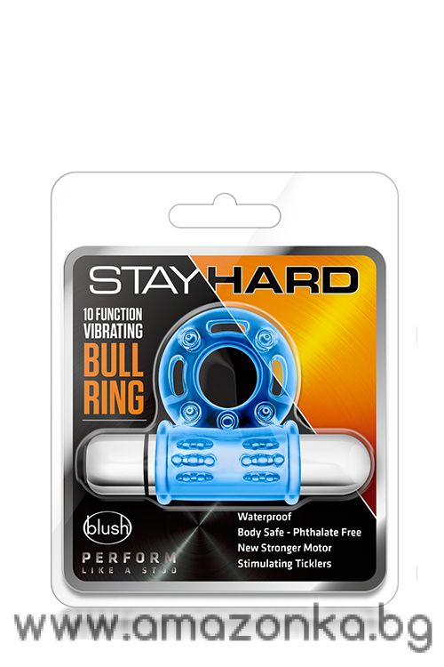 Вибриращ пенис пръстен "STAY HARD BULL RING"