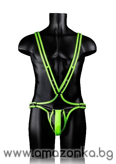 Body-Covering Harness - Glow in the Dark - S/M 