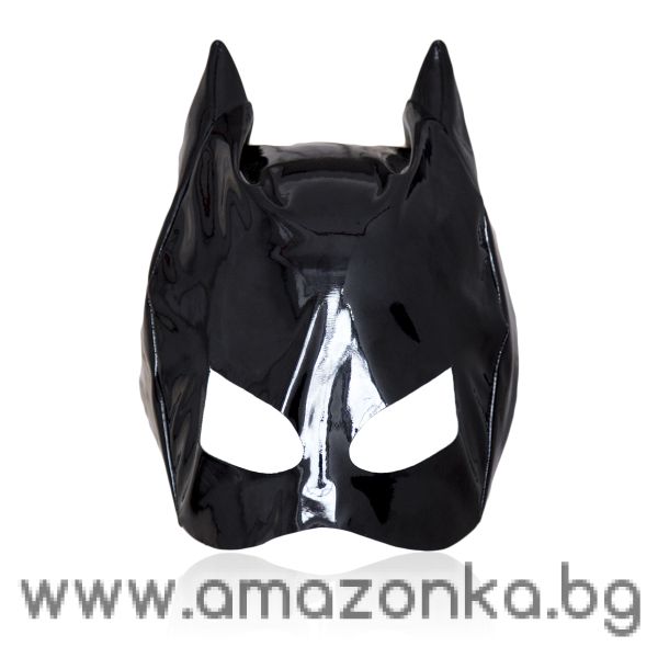 Vinyl Черна котка маска за глава- един размер Lack-Cat-Mask Black Level