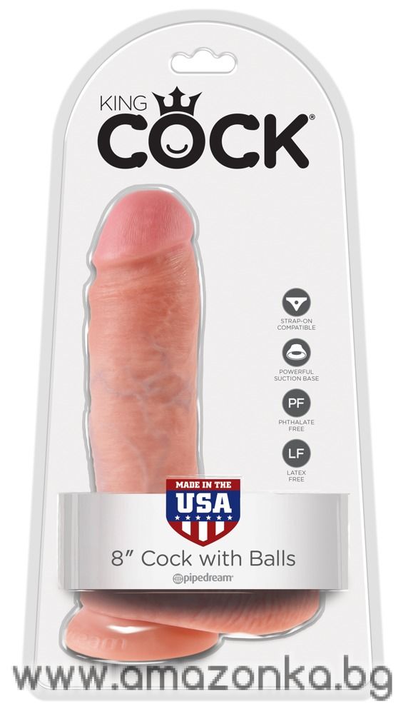 King Cock – Cock 8 Inch with Balls Flesh