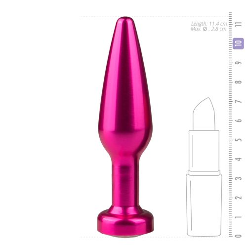 Metal Butt Plug No. 9 - Pink/Clear