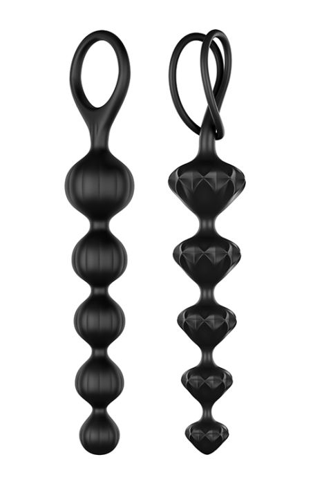Комплект силиконови анални броеници – Satisfyer Beads Black