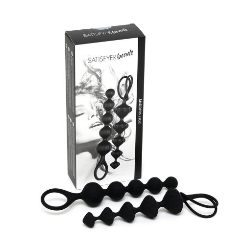 Комплект силиконови анални броеници – Satisfyer Beads Black