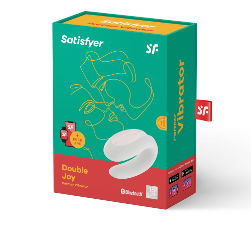 SATISFYER Double Joy Partner Vibrator APP White