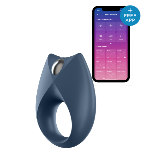 SATISFYER Royal One Vibrating Ring with APP Blue
