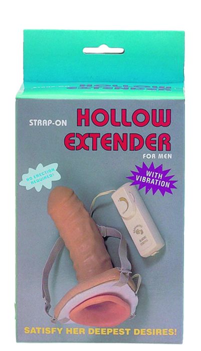 VIBRATING STRAP-ON HOLLOW EXTENDER