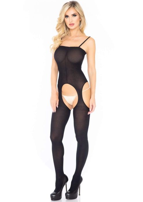 Leg Avenue Body stocking, opaque suspender bodystocking.