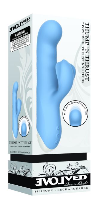Evolved Thump N Thrust Rechargeable Dual Stim - Blue