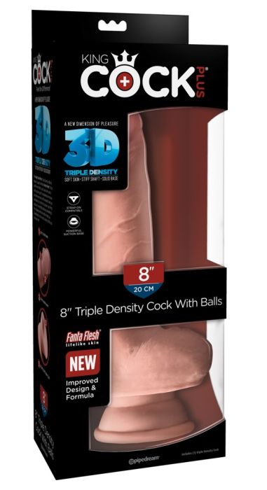 8" Triple Density Cock with Balls