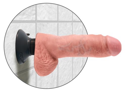 8" Vibrating Cock with Balls