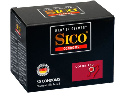 Sico Color Red Strawberry Condoms-1-Condom-52mm.