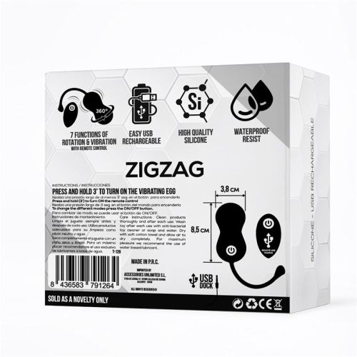 Zigzag-Виброяйце с ротираща вибрация и дистанционно управление
