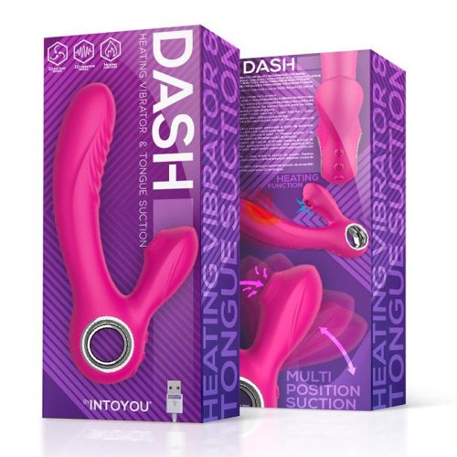INTOYOU Dash 2.0 Softer Tip Vibrator, Sucker with Stimulating Tongue and Heat Function Silicone USB