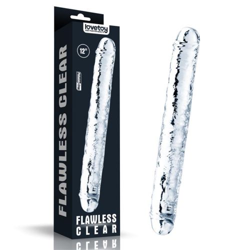 Double Dildo Flawless Clear 12" Clear