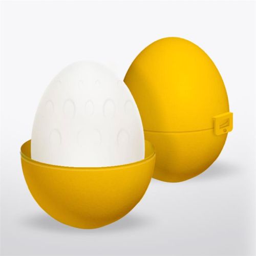 Еластичен силиконов мастурбатор UP&GO Grovy Egg Yellow 