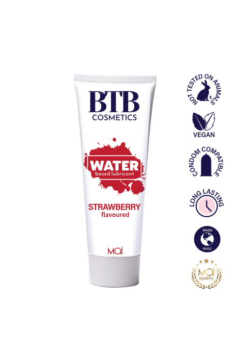 BTB WATER BASED FLAVORED STRAWBERRY LUBRICANT 100ML
