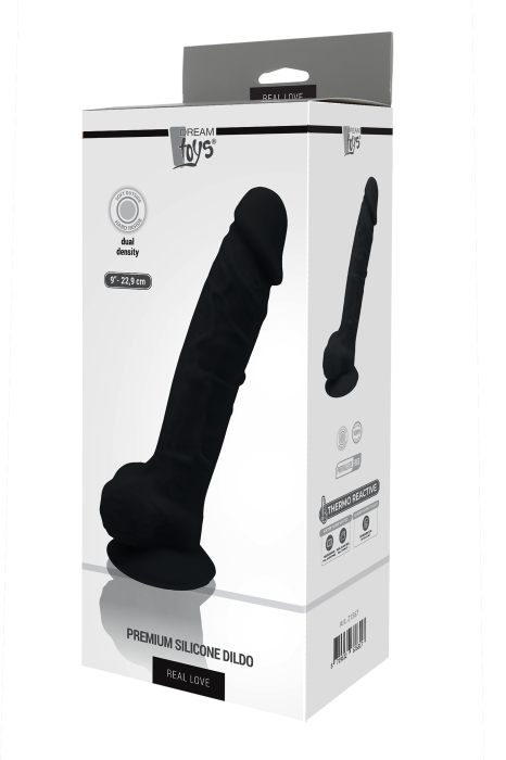 REAL LOVE DILDO 9INCH BLACK