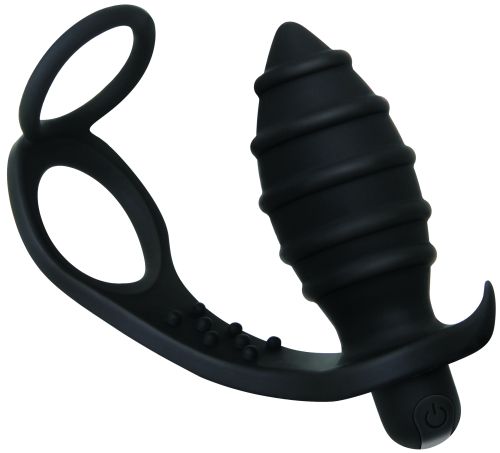 ZERO TOLERANCE RECHARGEABLE COCKRING & ANAL VIBE BLACK