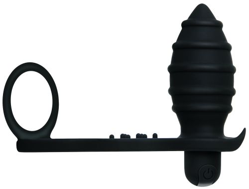 ZERO TOLERANCE RECHARGEABLE COCKRING & ANAL VIBE BLACK