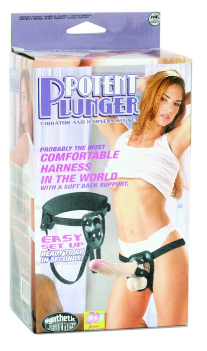 POTENT PLUNGER HARNESS WITH 8 VIBRATOR