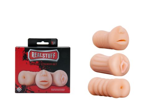 REALSTUFF 3 IN 1 MASTURBATORS FLESH