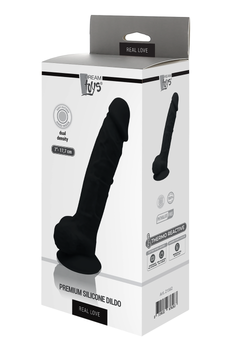 REAL LOVE DILDO 7INCH BLACK