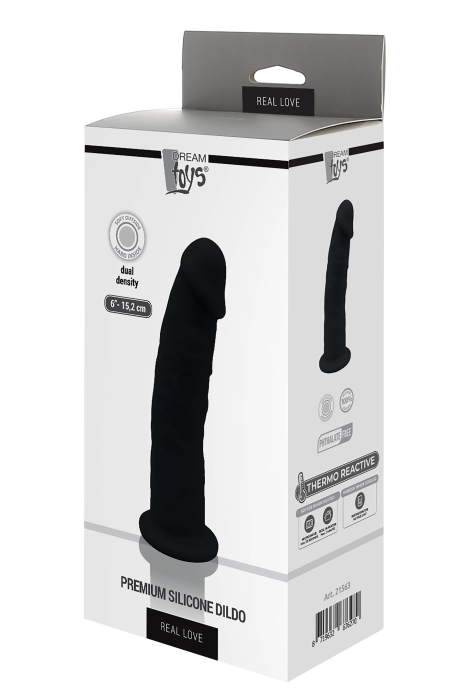 REAL LOVE DILDO 6INCH BLACK