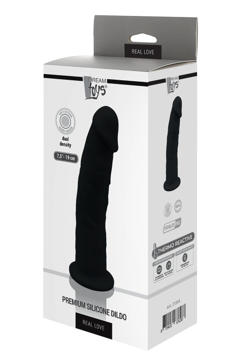 REAL LOVE DILDO 7.5INCH BLACK