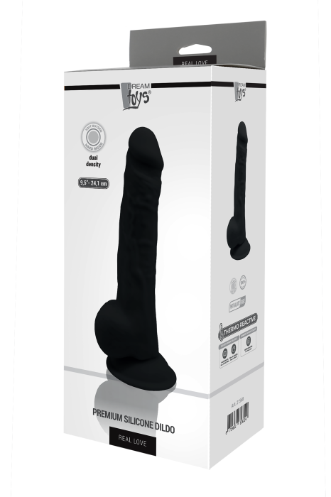 REAL LOVE DILDO 9.5INCH BLACK