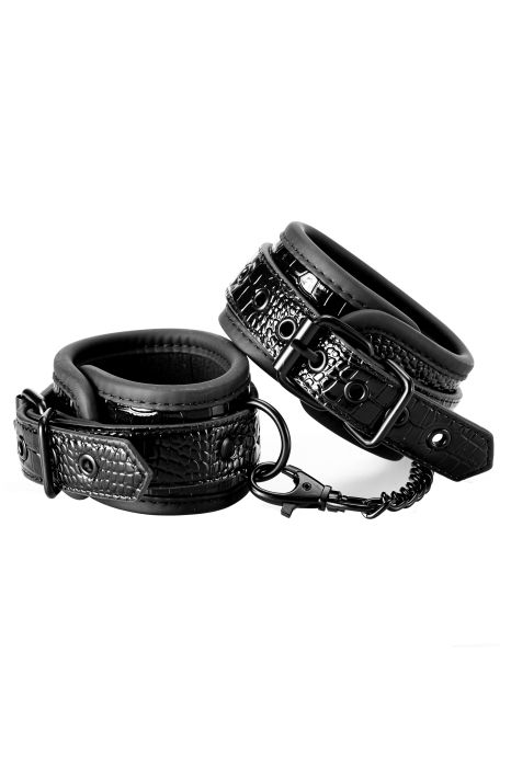 BLAZE ANKLE CUFF CROCO BLACK