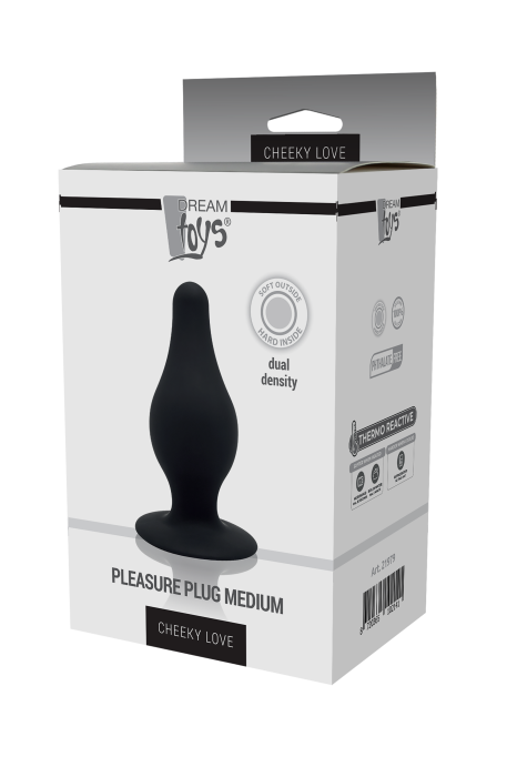CHEEKY LOVE DUAL DENSITY PLEASURE PLUG M BLACK