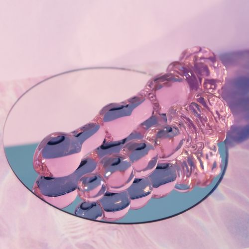 GLAZE GLASS ROSEBUD BEADED  PLUG