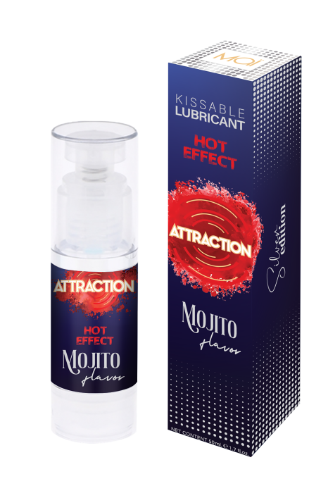 MAI ATTRACTION KISSABLE LUBRICANT HOT EFFECT MOJITO FLAVOR 50ML 