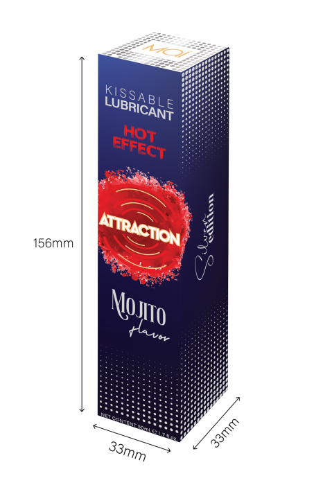 MAI ATTRACTION KISSABLE LUBRICANT HOT EFFECT MOJITO FLAVOR 50ML 
