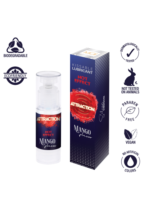MAI ATTRACTION KISSABLE LUBRICANT HOT EFFECT MANGO FLAVOR 50ML