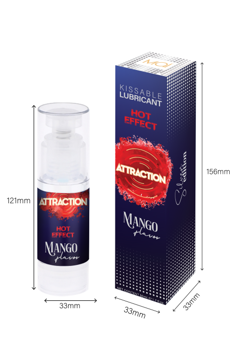 MAI ATTRACTION KISSABLE LUBRICANT HOT EFFECT MANGO FLAVOR 50ML