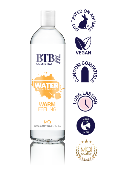 BTB WATER BASED WARM FEELING LUBRICANT 250ML