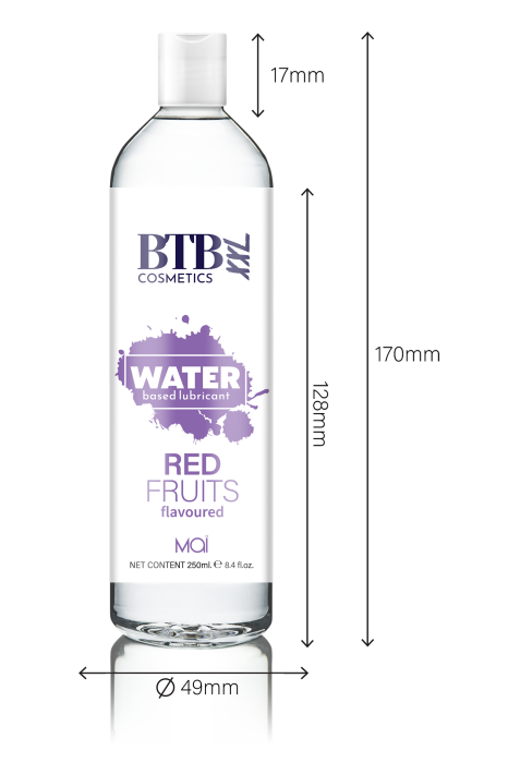 BTB WATER BASED FLAVORED RED FRUITS LUBRICANT 250ML