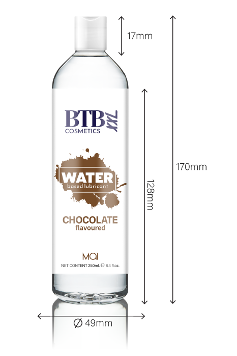 BTB WATER BASED FLAVORED CHOCOLAT LUBRICANT 250ML