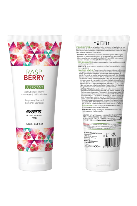 EXSENS LUBRICANT RASPBERRY 100ML