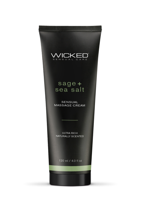 WICKED SENSUAL MASSAGE CREAM 120ML SAGE AND SEASALT SCENTED