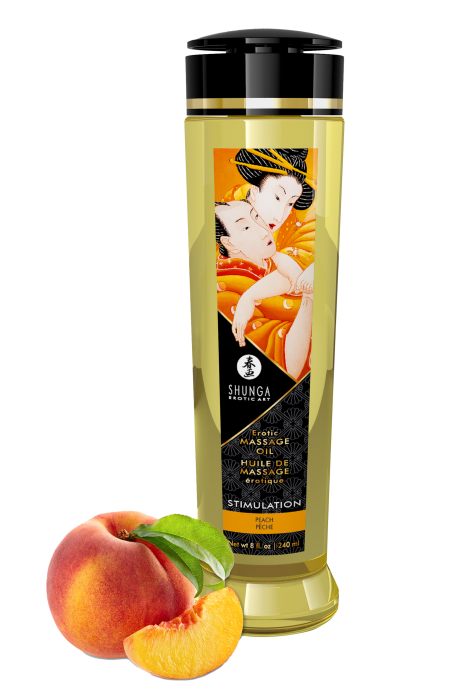 EROTIC MASSAGE OIL STIMULATION PEACH 240 ML