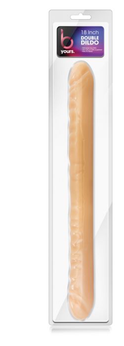 B YOURS 18INCH DOUBLE DILDO BEIGE