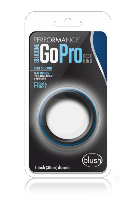 PERFORMANCE SILICONE GO PRO COCK RING BLACK/BLUE 